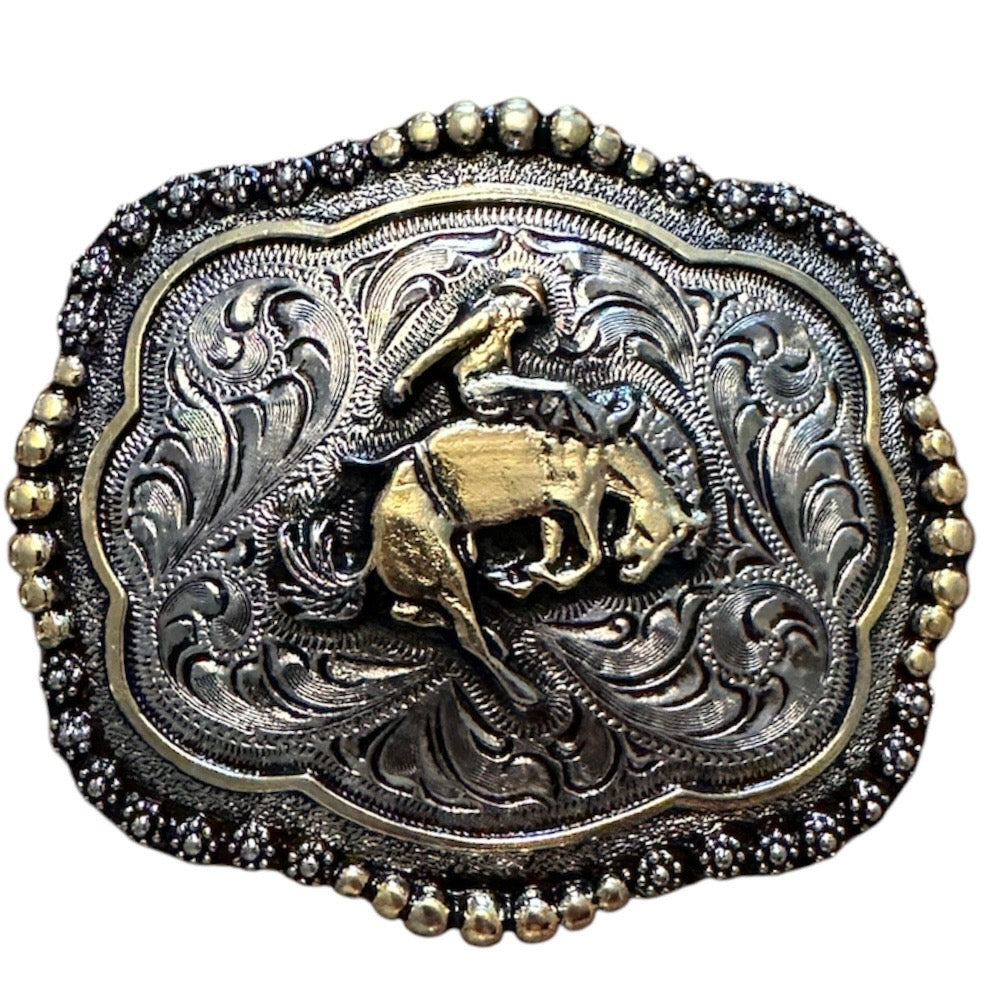 Silver and Bronze Belt Buckles