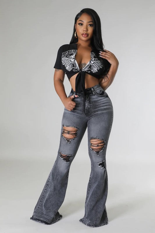 Storm Bell Bottom Jean - Inseam 34"