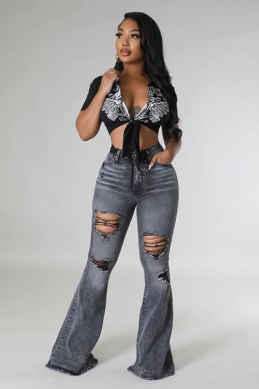 Storm Bell Bottom Jean - Inseam 34"