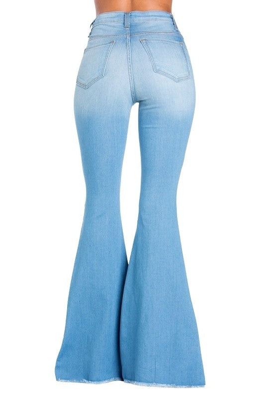 Logan Bell Bottom Jean in Light Wash - Inseam 34"