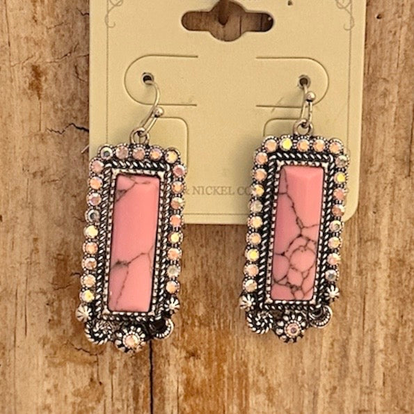 Rectangle Iridescent Earrings