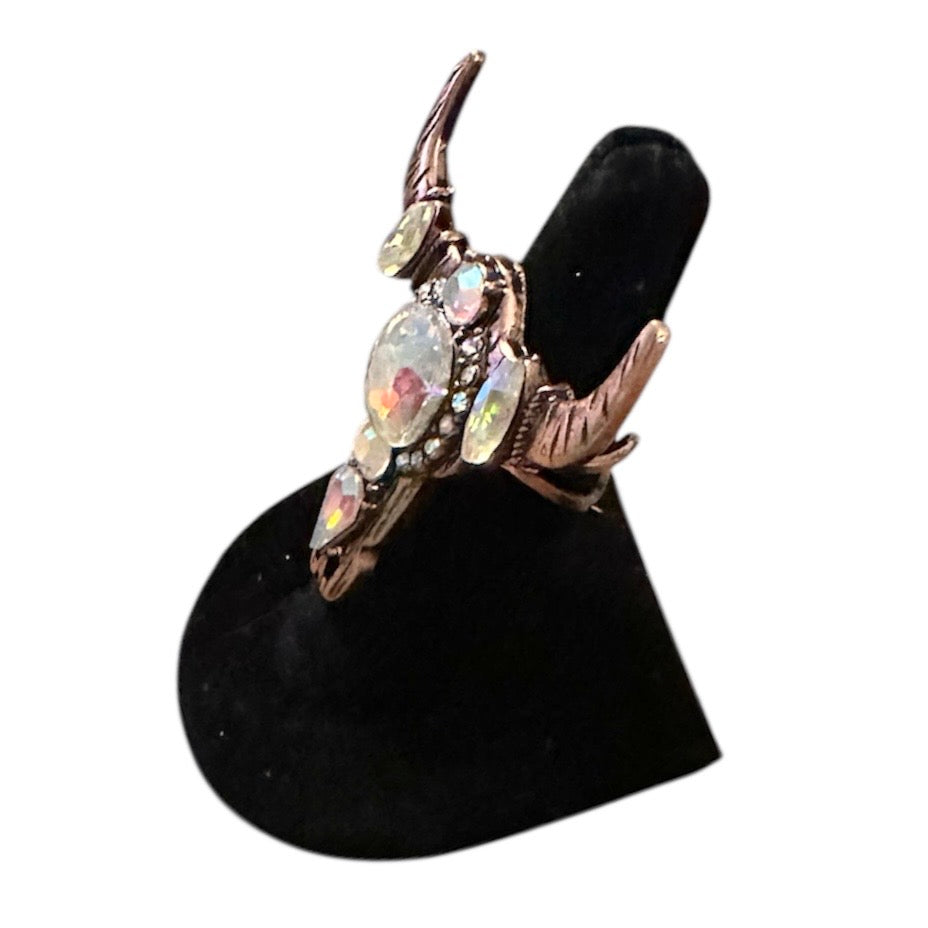 Bronze Iridescent Longhorn Ring