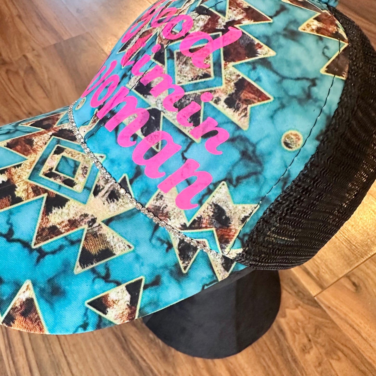 Good Timin Woman Trucker Hat with Pony Tail Opening