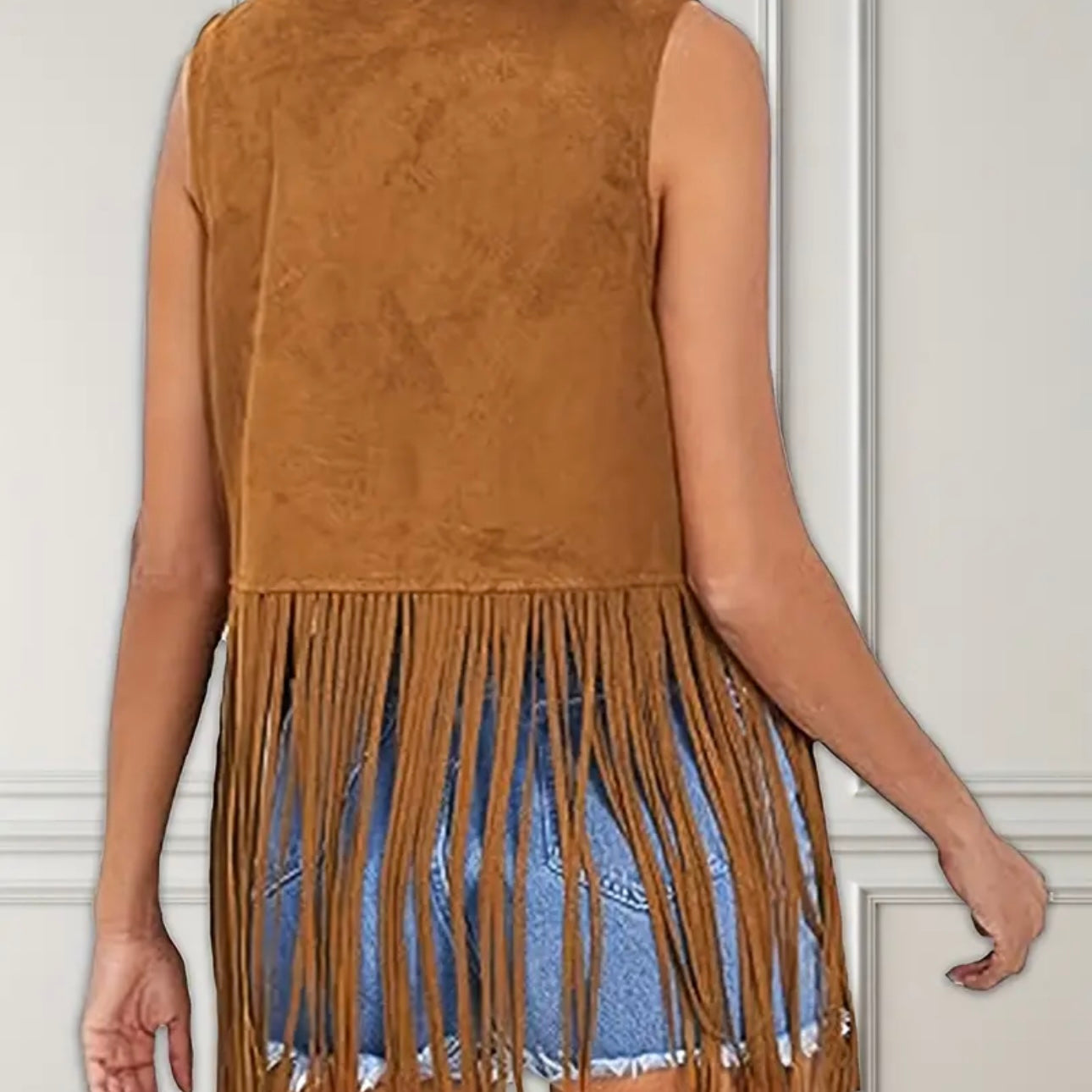 Brown Fringe Vest