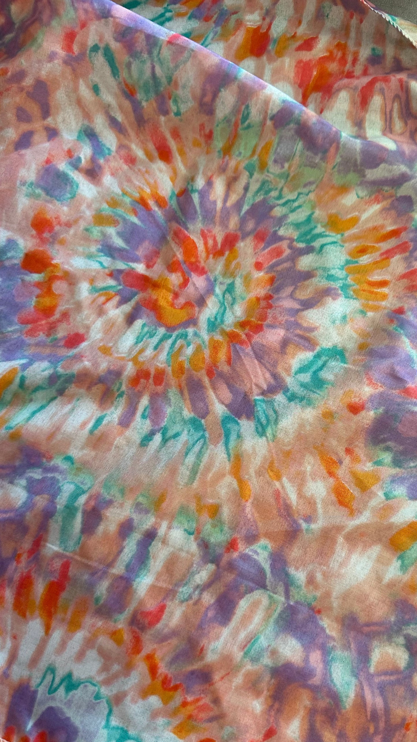 Pastel Swirls Silk Scarf
