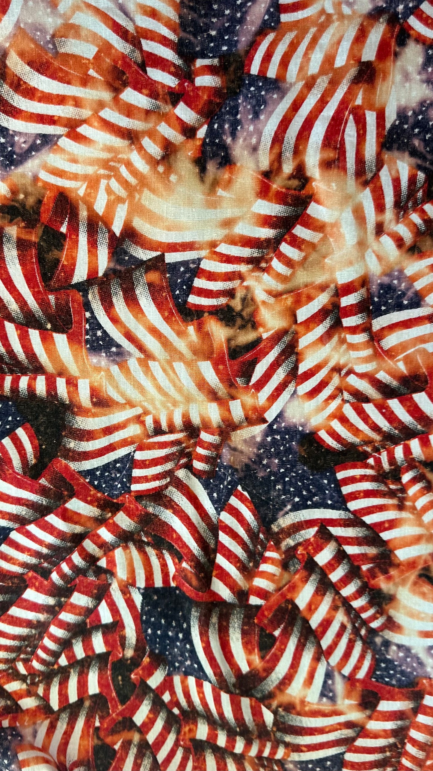 American Flag Bleached Cotton Scarf