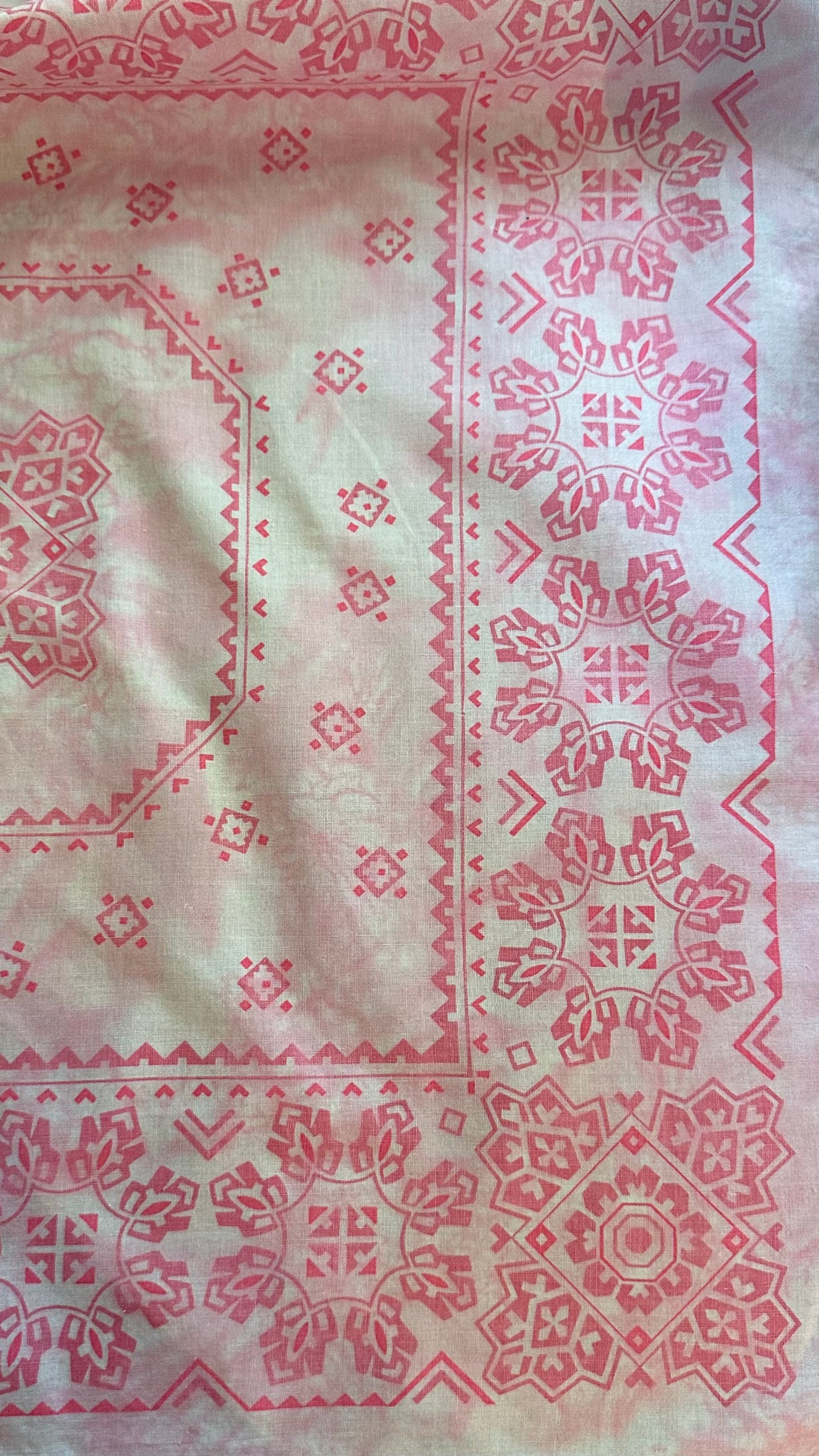 Vintage Pink on Pink Cotton Scarf