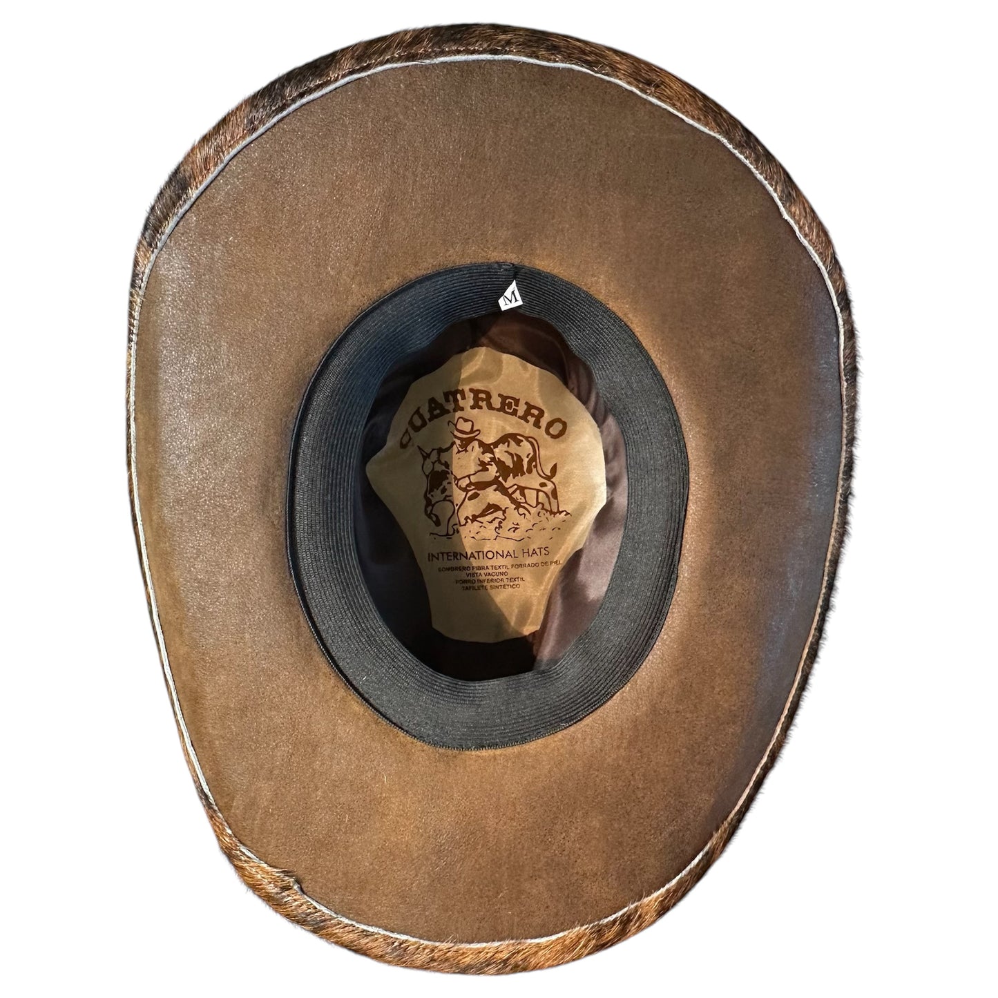 Stripes Leather Cowhide Hat