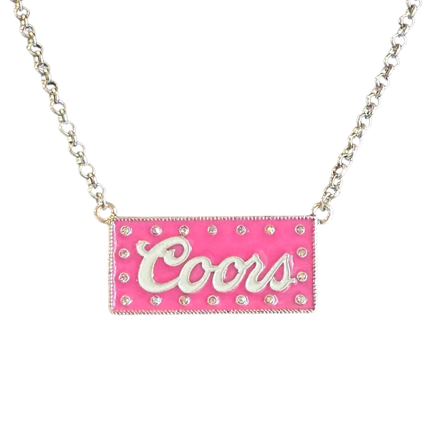 Coors Bar Iridescent Necklace