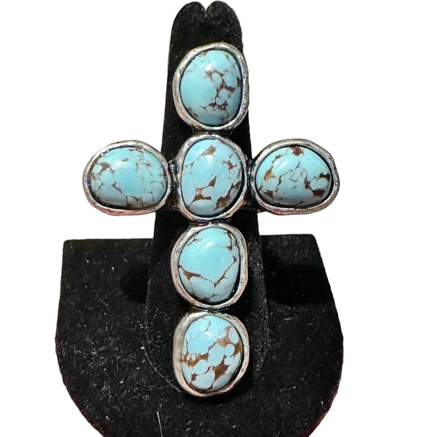 Stone Cross Iconic Stretch Ring (2)