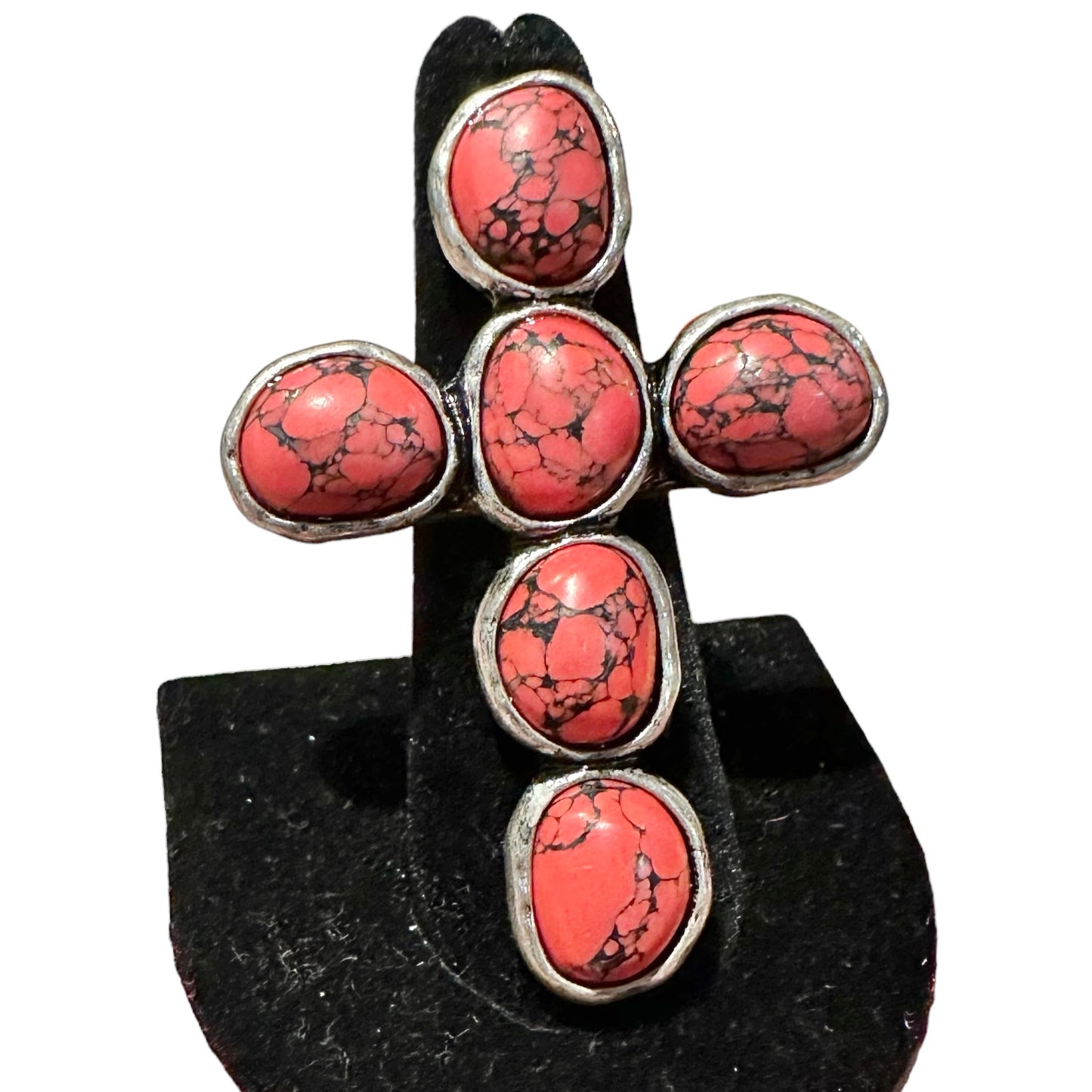 Stone Cross Iconic Stretch Ring (2)