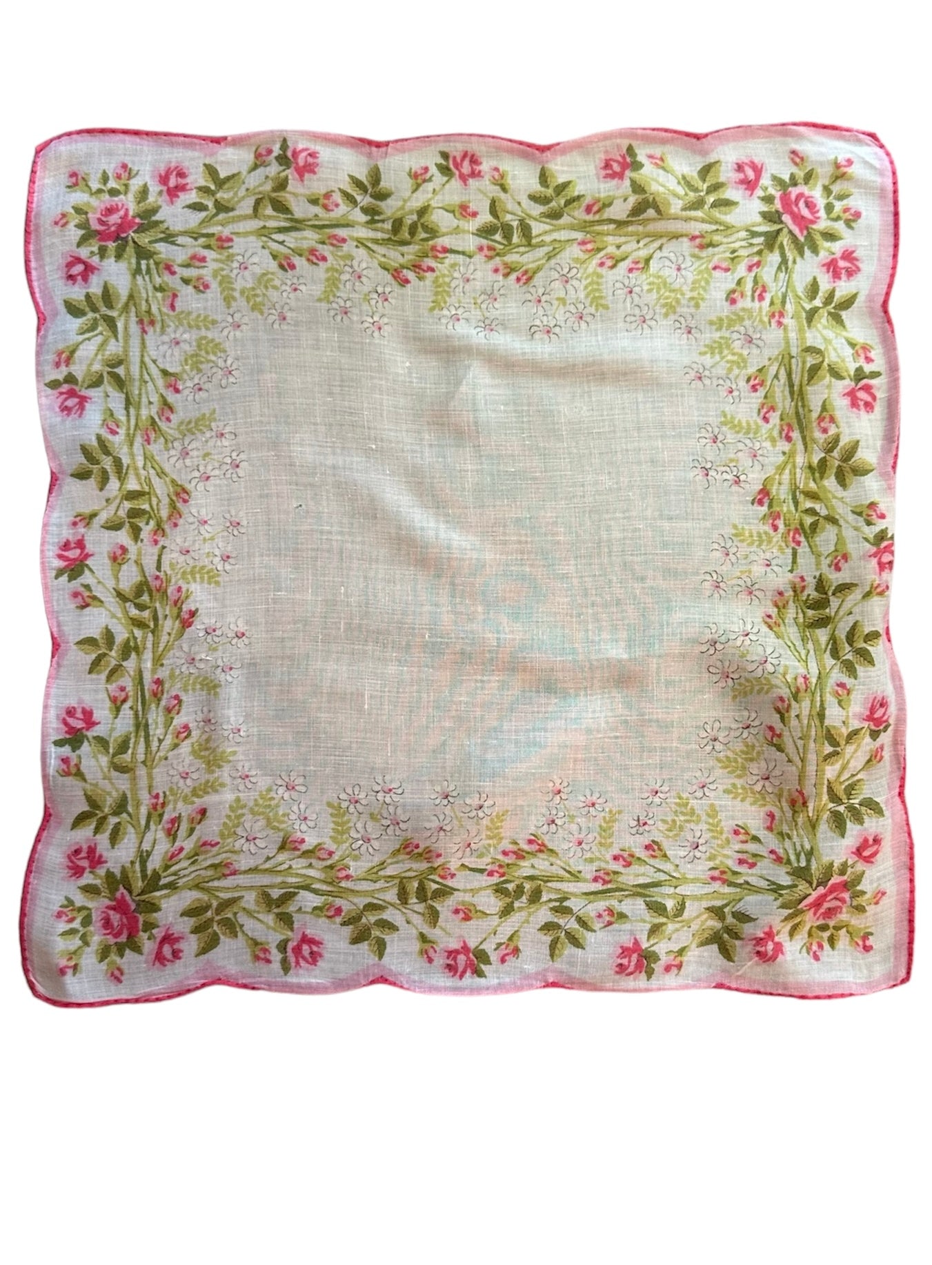 Vintage Pretty Flowers Cotton Scarf