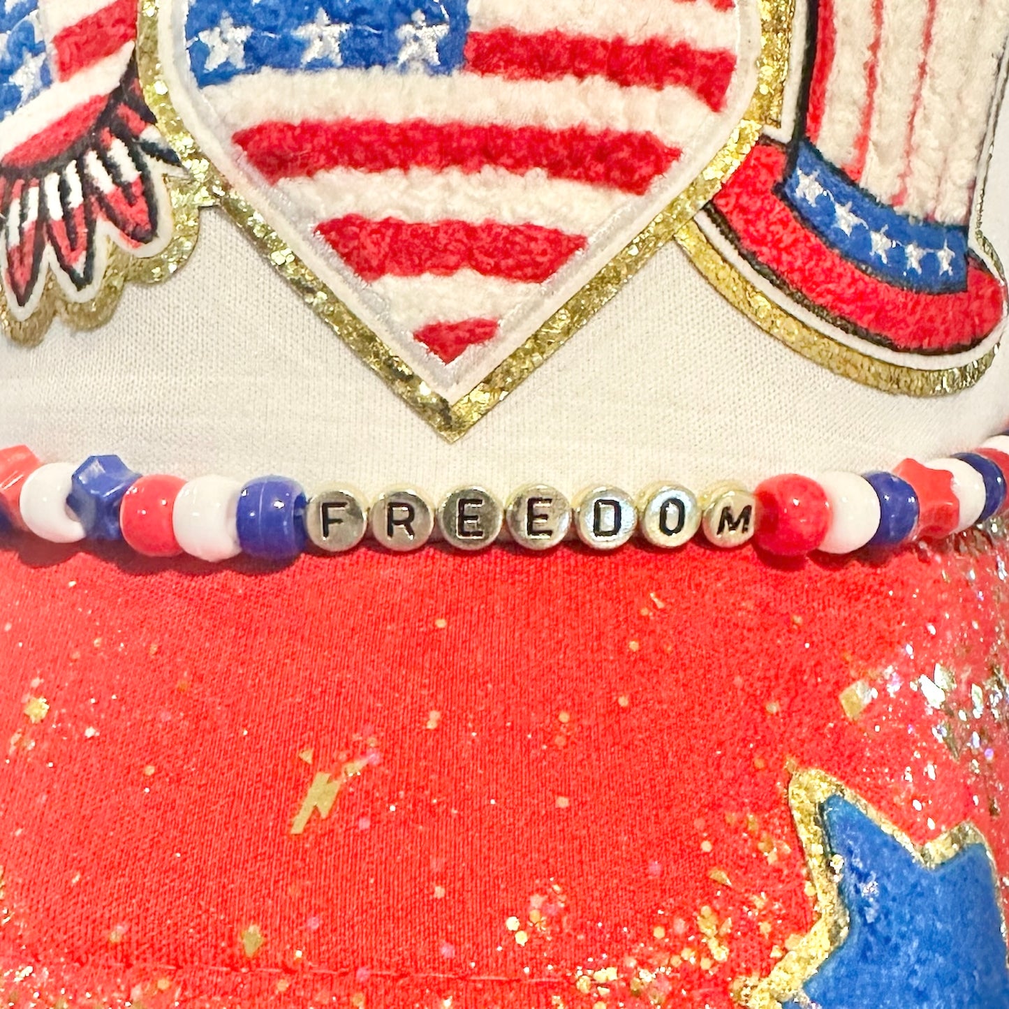 Red White America Heart Trucker Hat