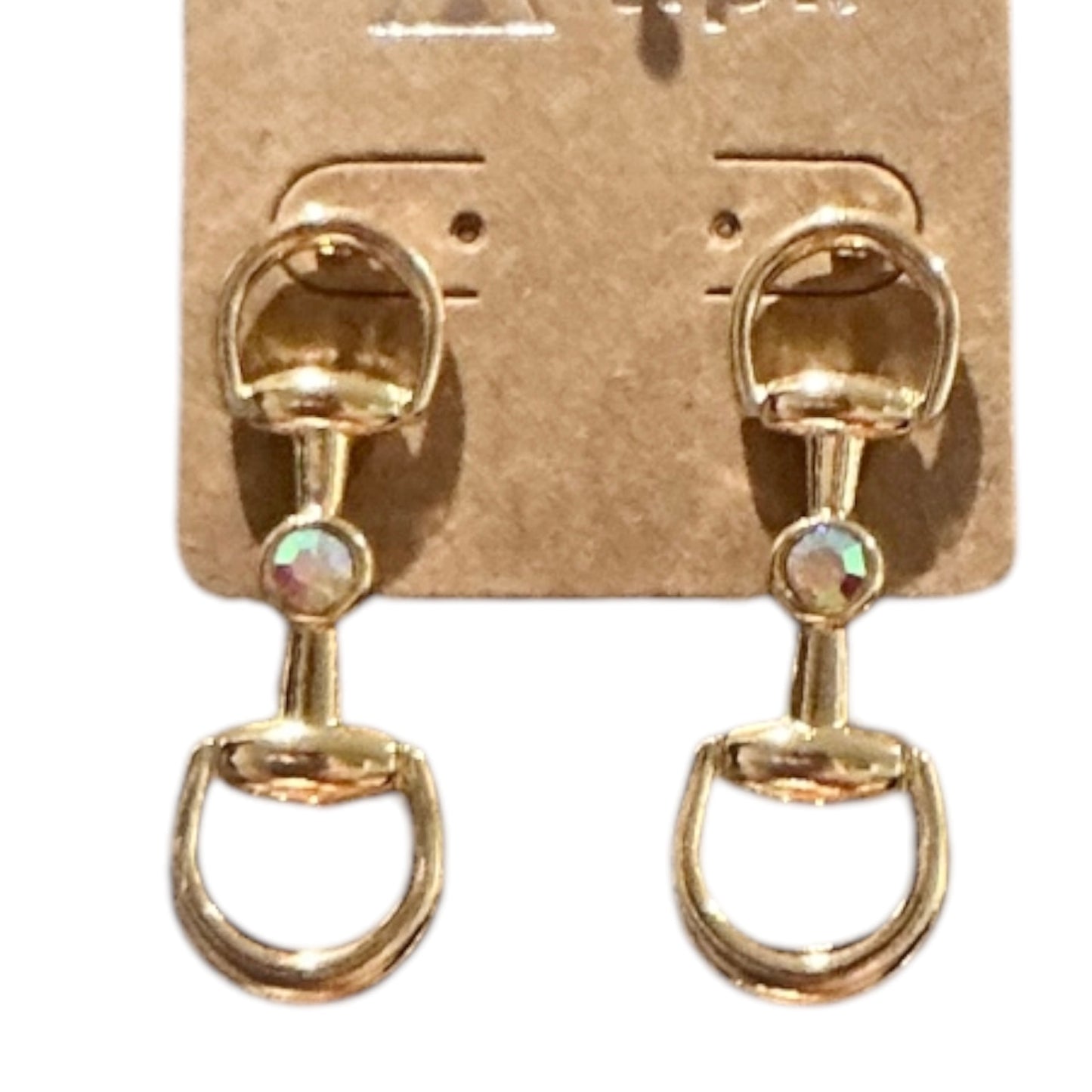 Gold Small Bit Stud Earrings