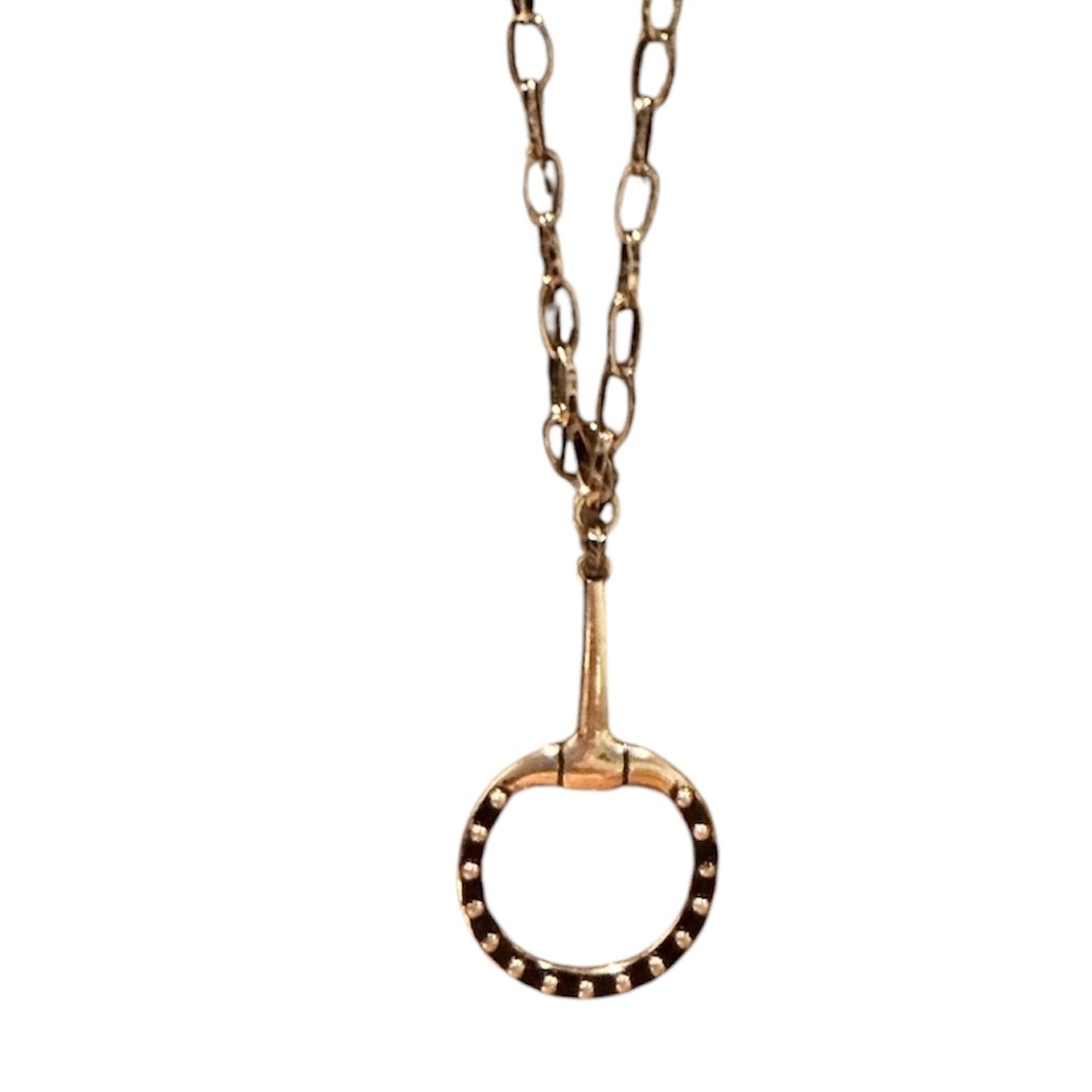 Gold and Black Bit Medium Necklace