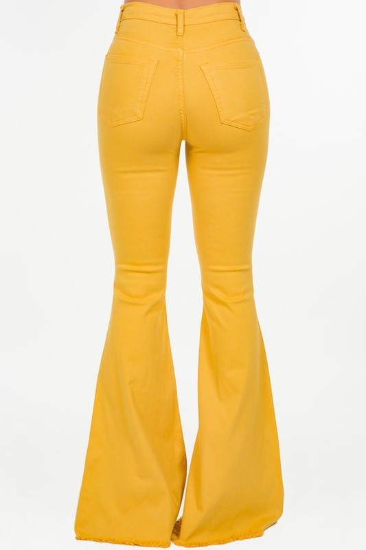 Bell Bottom in Mustard- Inseam 32