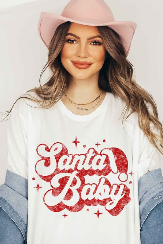 SANTA BABY CHRISTMAS T-SHIRT PLUS SIZE