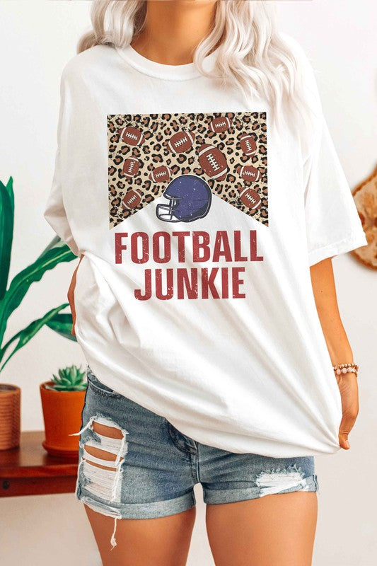 LEOPARD FOOTBALL JUNKIE GRAPHIC TEE