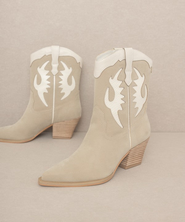 OASIS SOCIETY Houston - Layered Panel Cowboy Boots