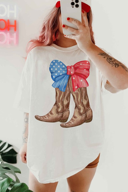 AMERICAN COWBOY BOOTS OVERSIZED TEE