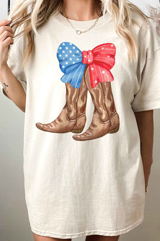 AMERICAN COWBOY BOOTS OVERSIZED TEE