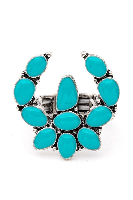 Squash Blossom Western Stretch Ring