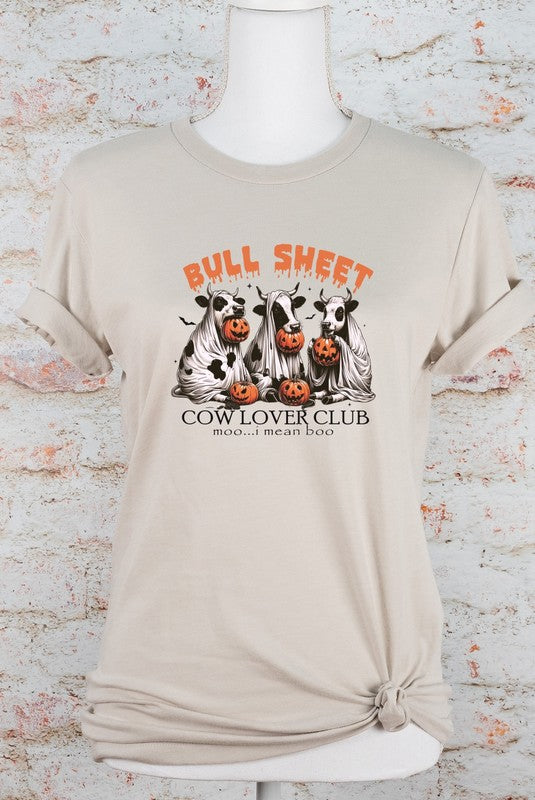 Bull Sheet Cow Lover Club Graphic Tee, T Shirt