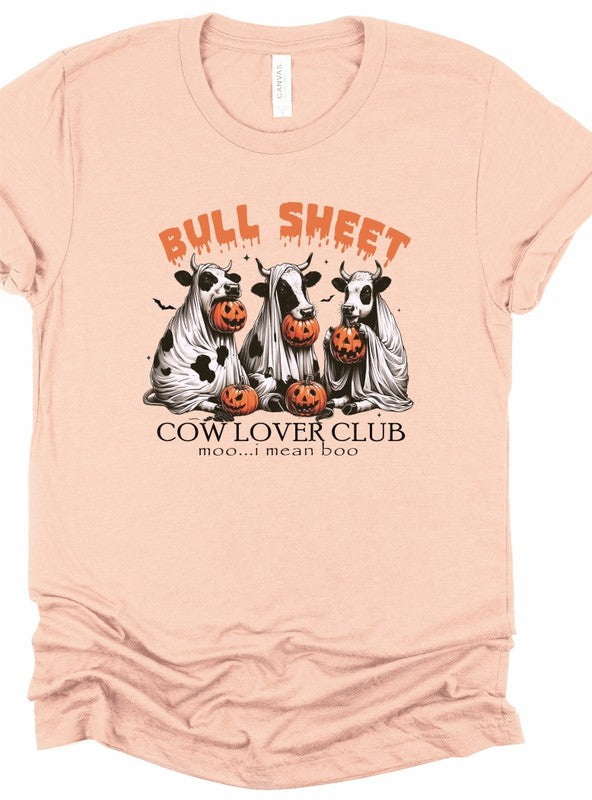 Bull Sheet Cow Lover Club Graphic Tee, T Shirt