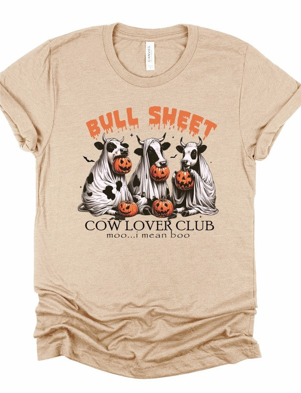 Bull Sheet Cow Lover Club Graphic Tee, T Shirt