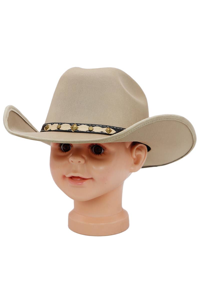 Kids Satin Cutter Crown Western Crafted Cowboy Hat