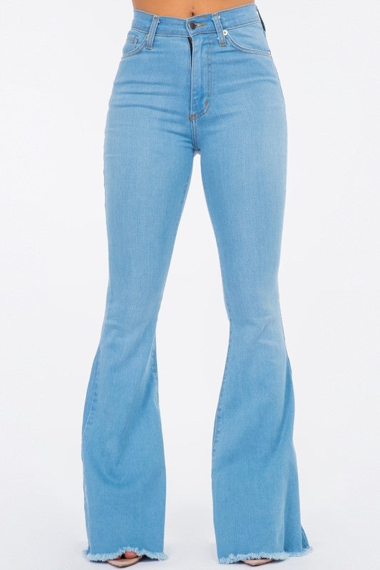 Bell Bottom Jean in Light Blue - Inseam 34