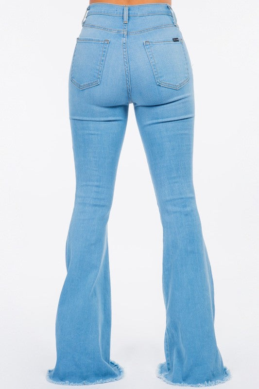 Bell Bottom Jean in Light Blue - Inseam 34