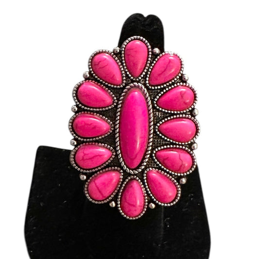 Hot Pink Conco Adjustable Ring