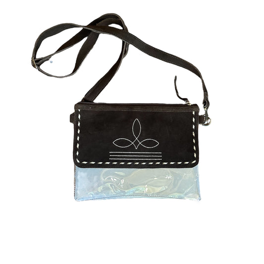 Boot Stitched Crossbody Clear Purse