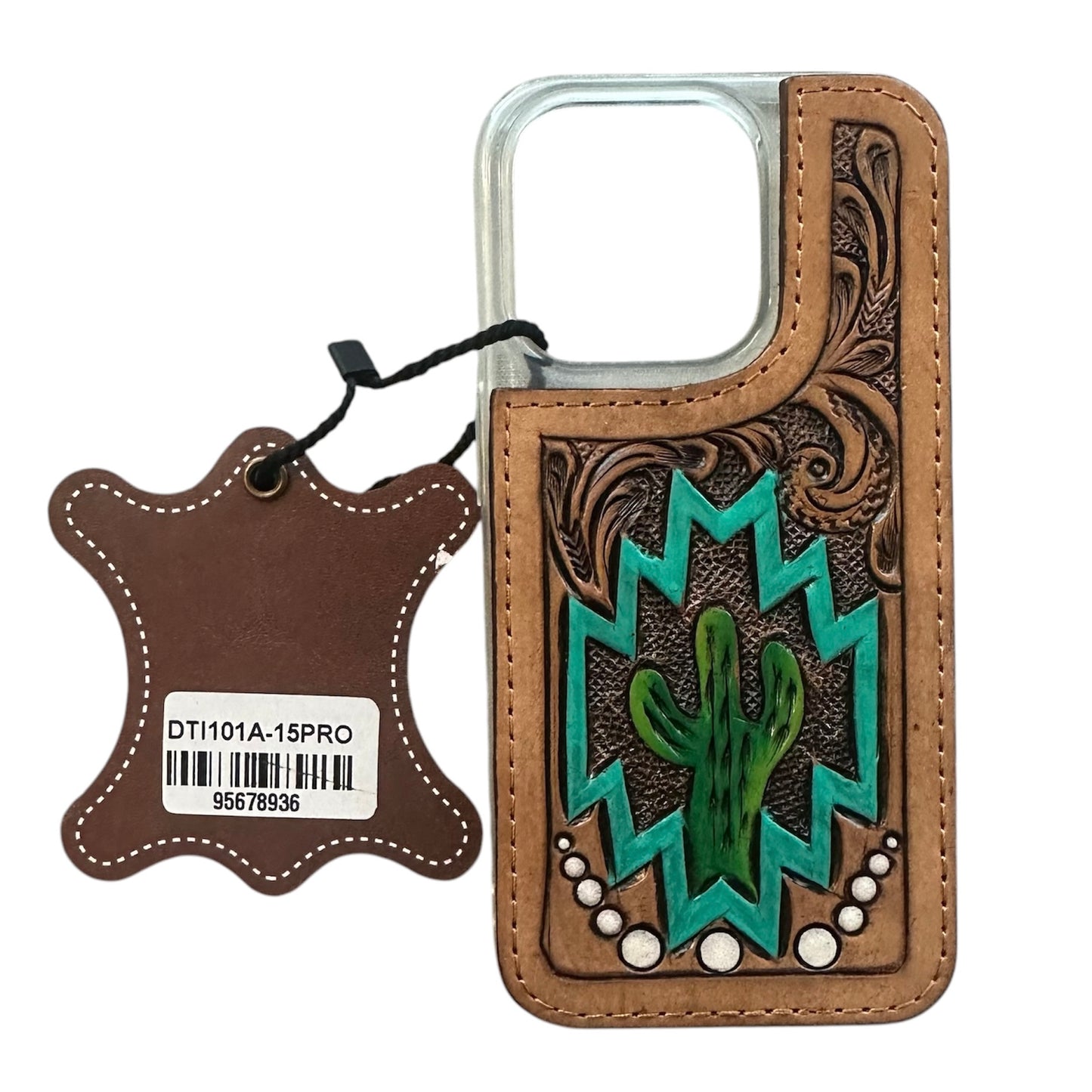 Tooled Leather Leather iPhone 15 Pro Case