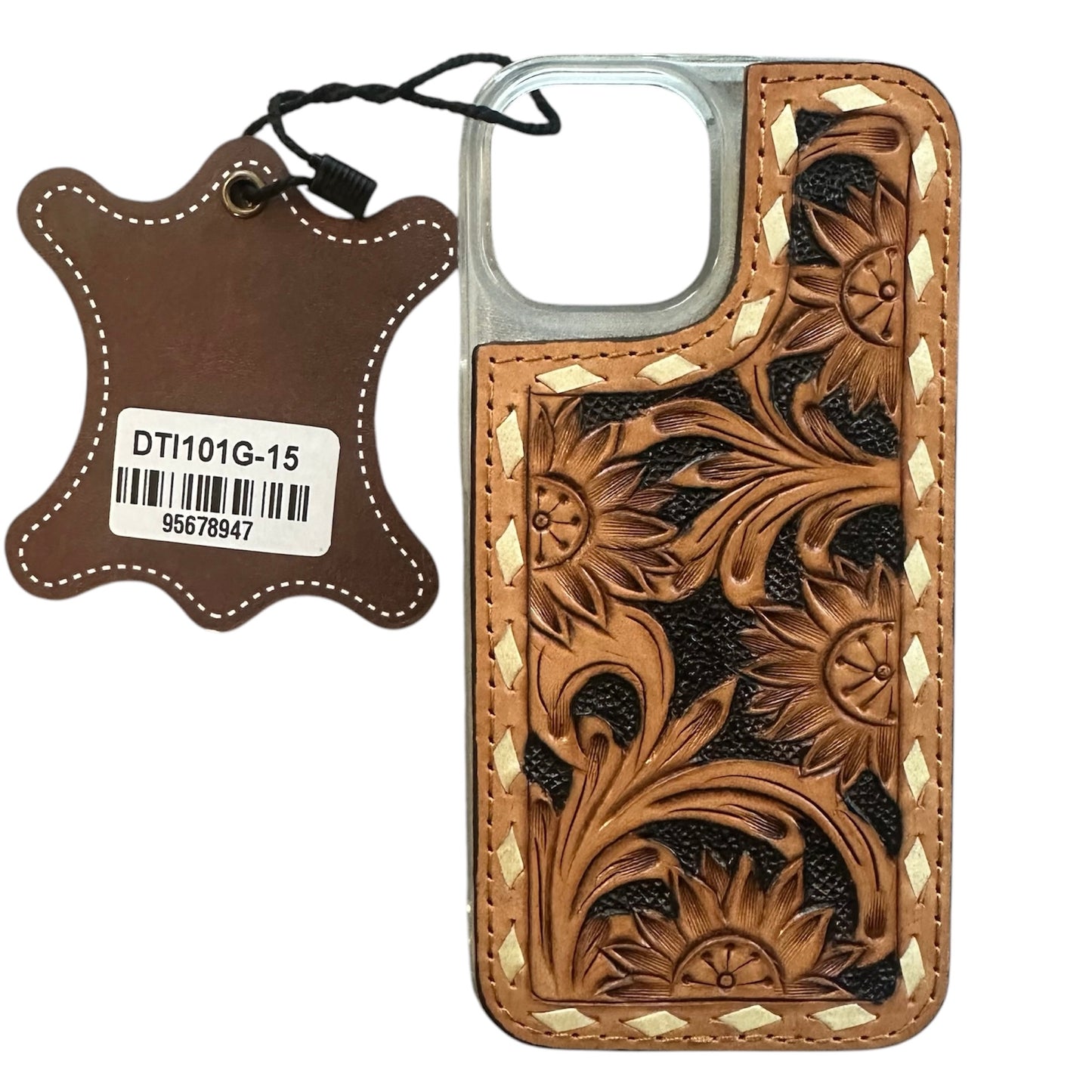 Tooled Leather iPhone 15 Case