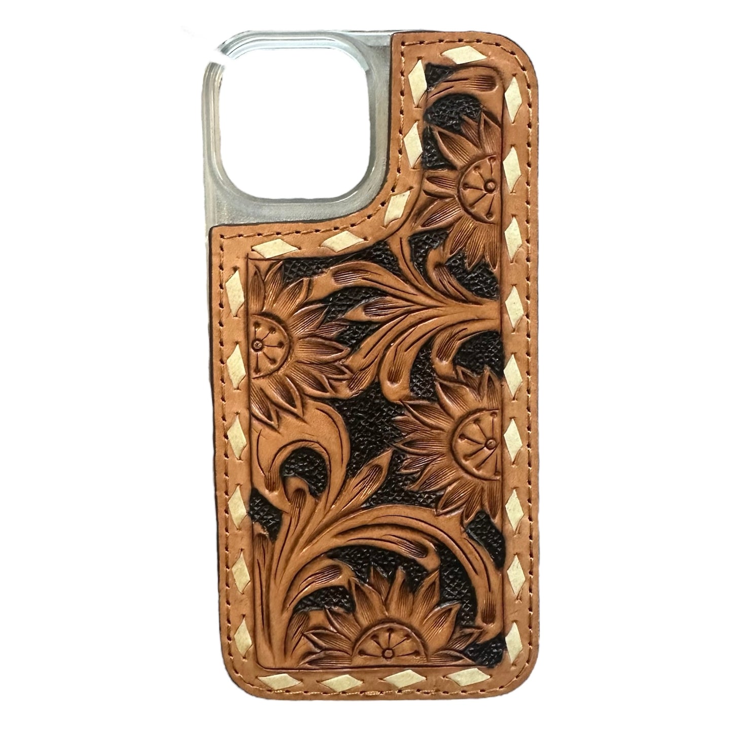 Tooled Leather iPhone 15 Case