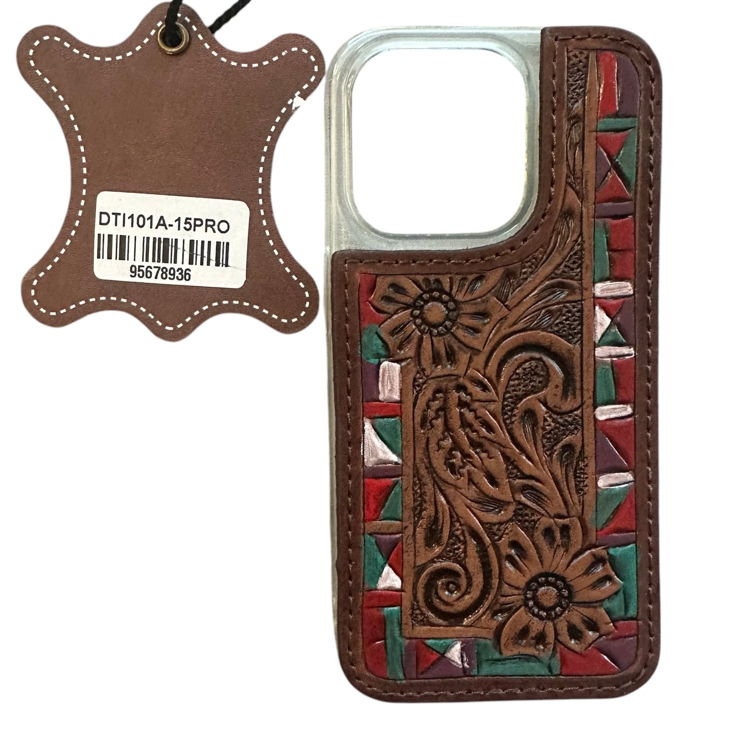 Tooled Leather Leather iPhone 15 Pro Case