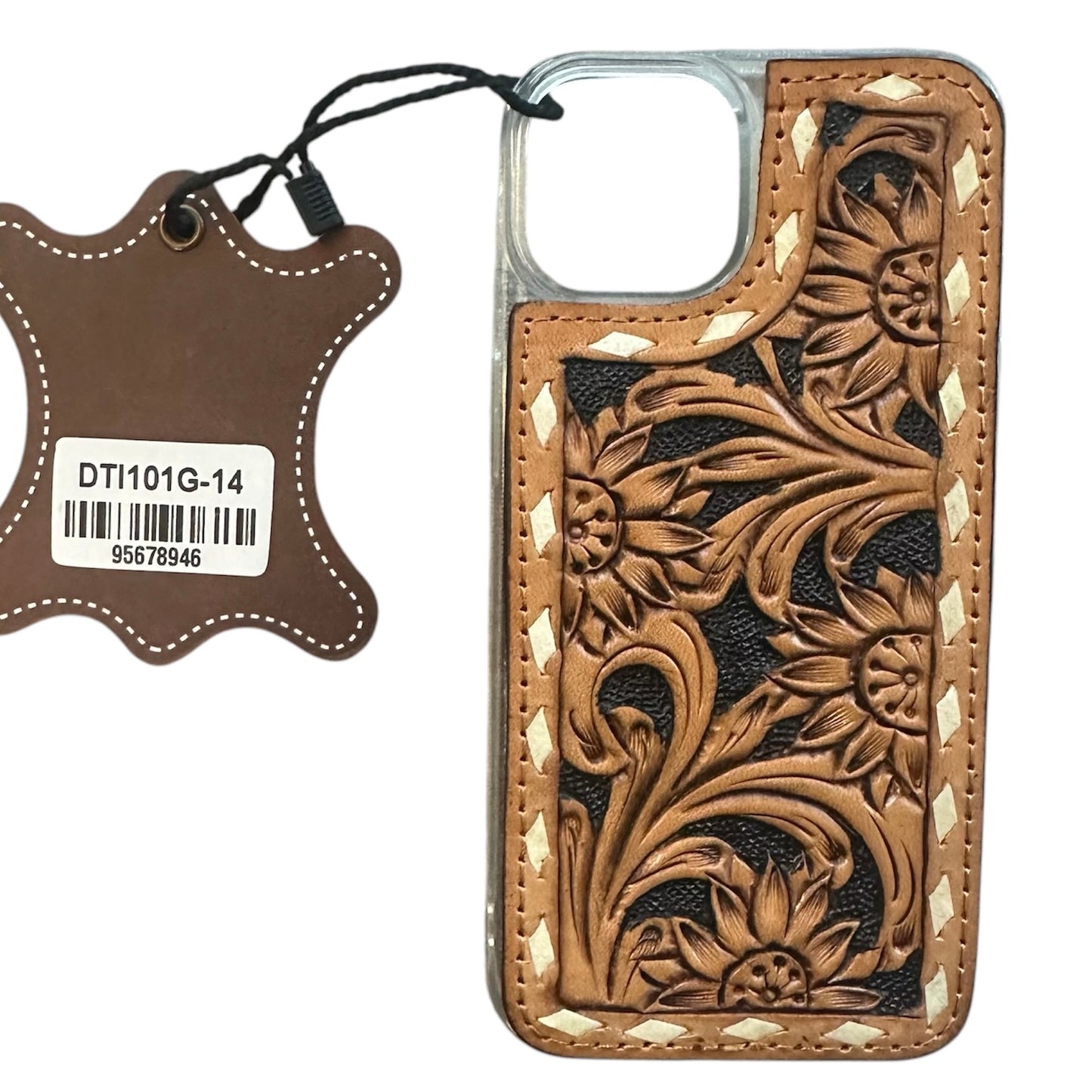 Tooled Leather Leather iPhone 14 Case