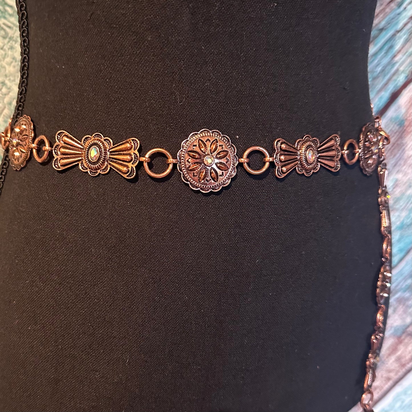 Mini Bronze Metal Iridescent Belt