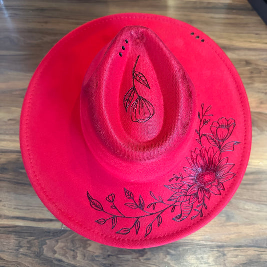 Flat Hat - Burnt Design