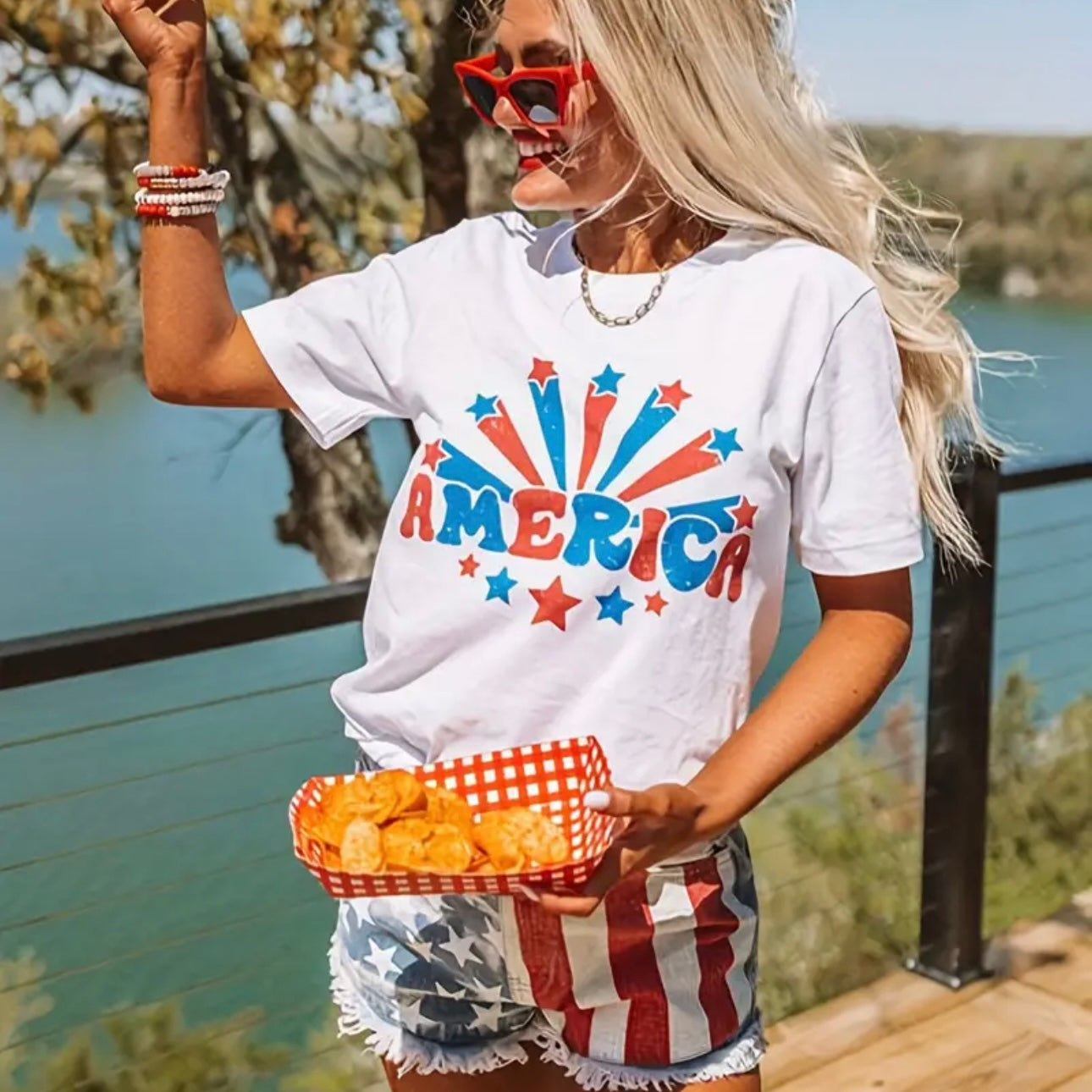 America Blast White T-Shirt