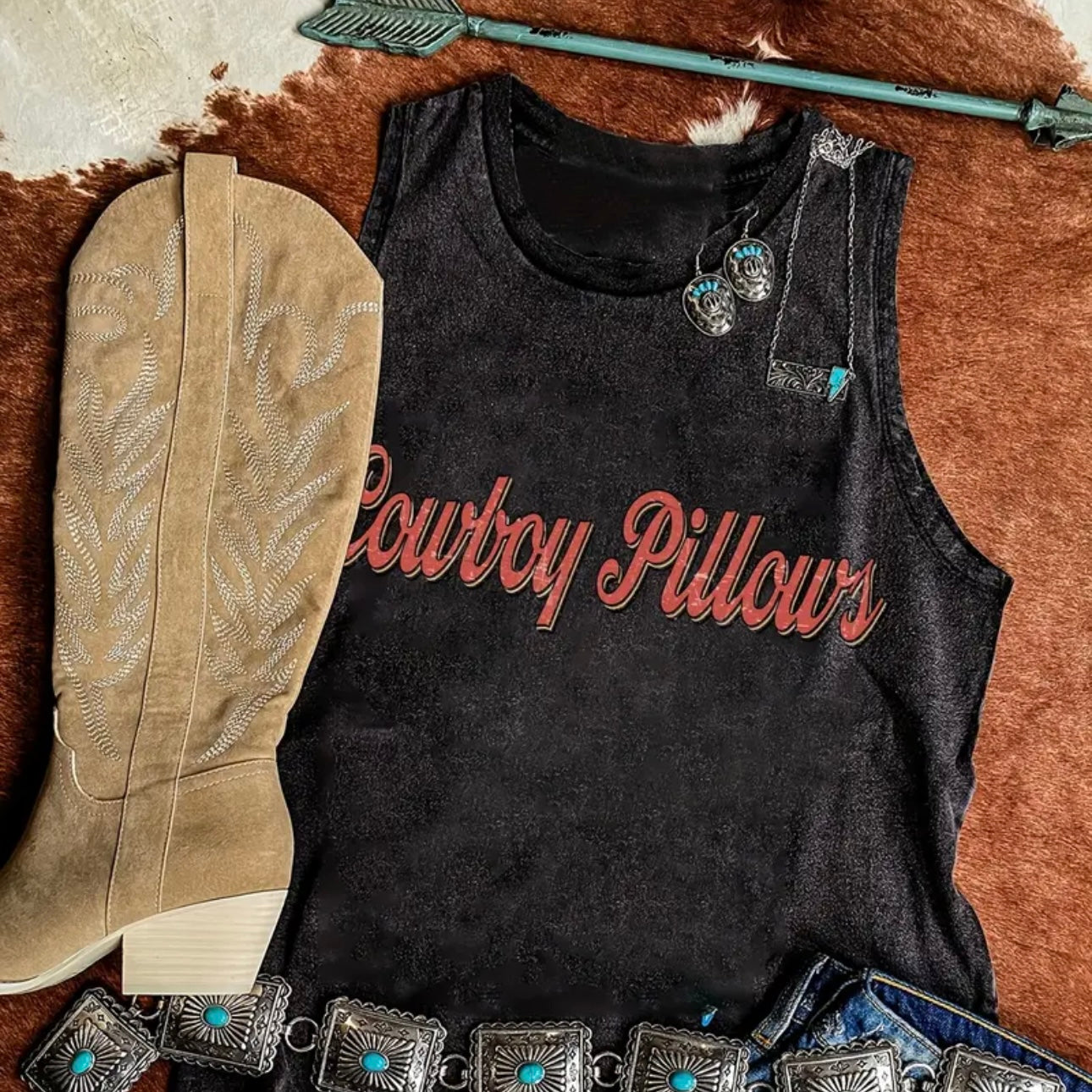 Cowboy Pillows Sleeveless Tee