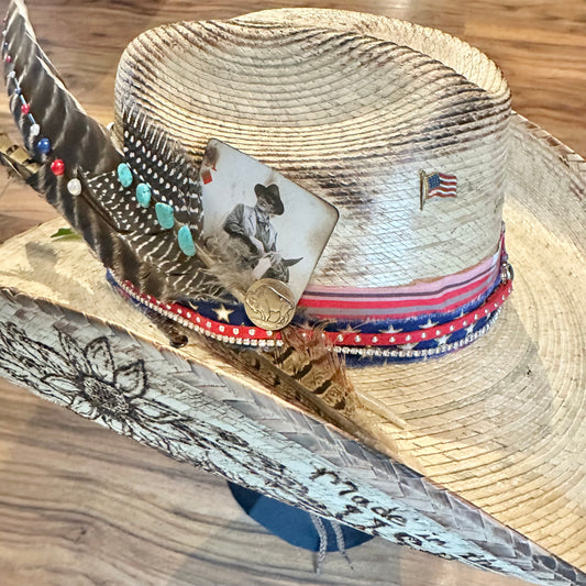 Painted Feathers Custom Hat Feathers Custom Painted Cowboy