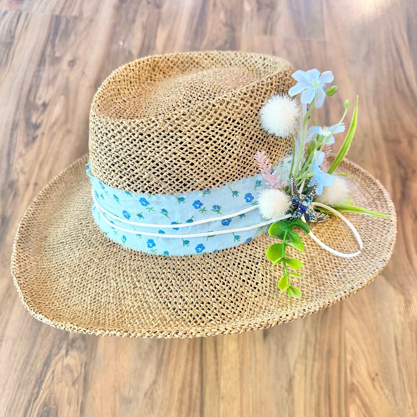 Blue Bird Straw Hat