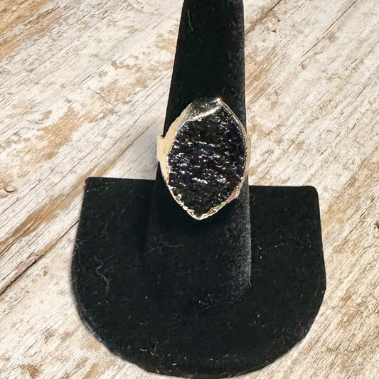 Black Gold Western Adjustable Ring