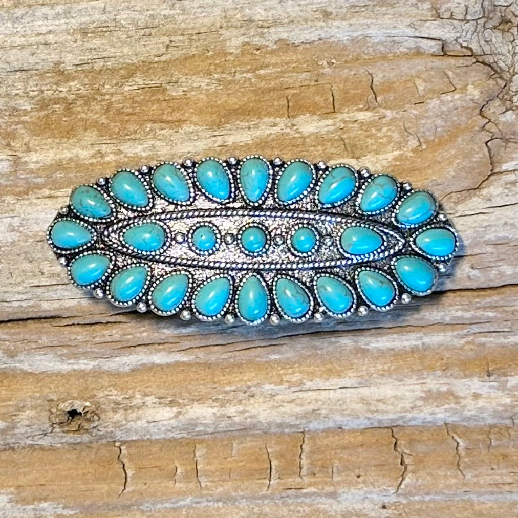 Turquoise Stones Hair Clip