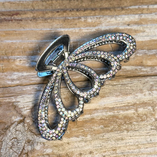 Iridecent and Silver Metal Hair Clip