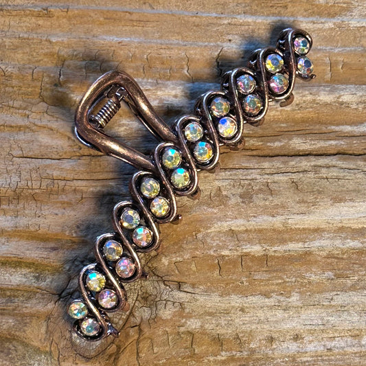 Bronze Iridescent Metal Hair Clip