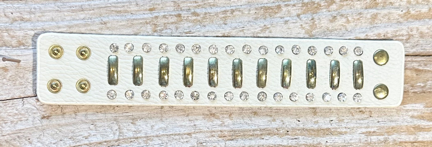 White Gold Clear Snap Bracelet